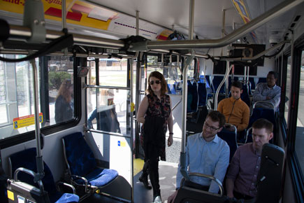 inside bus