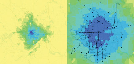 transit accessibility map