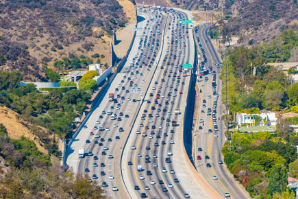 crowded freeway