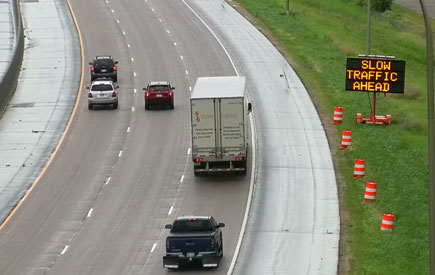 work zone speed warning