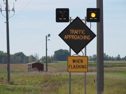 traffic approaching sign