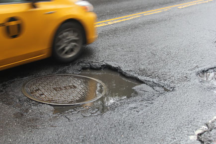 taxi pothole