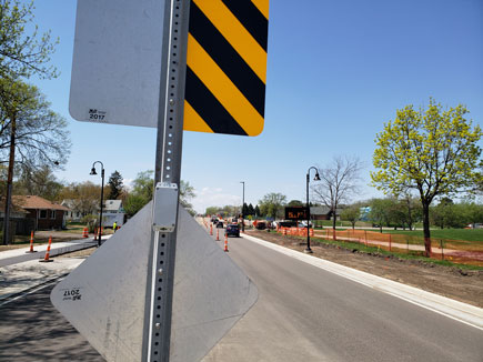 work zone traffic sign