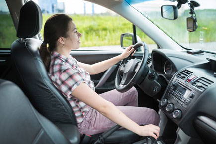 teen driving car