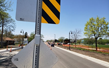 work zone traffic sign