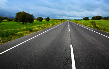 Smooth paved roadway