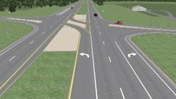 Rendering of an RCUT intersection