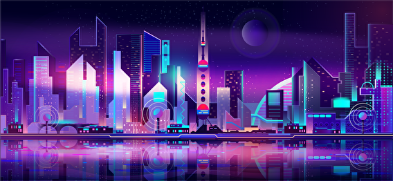 Futuristic cityscape