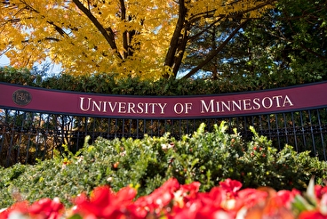 University of Minnesota sign on campus